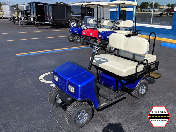 Blue Cricket SX3 Mini Mobility Golf Cart affordable golf cart rental, golf cart rent laguna woods golf cart rental