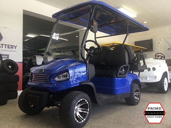 Blue Elite EV 4 Passenger Golf Cart affordable golf cart rental, golf cart rent laguna woods golf cart rental