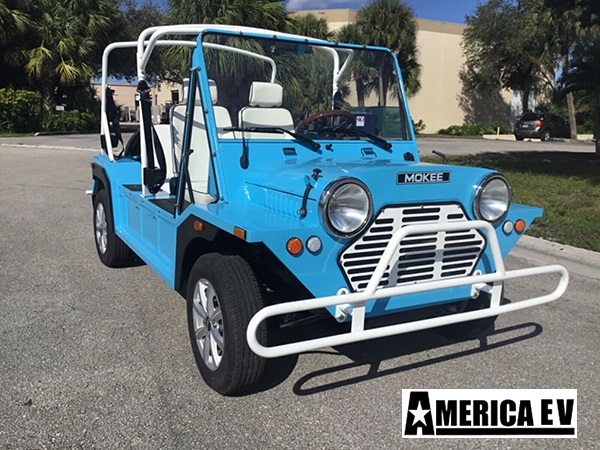 Blue Mokee 4 Passenger Golf Cart affordable golf cart rental, golf cart rent laguna woods golf cart rental