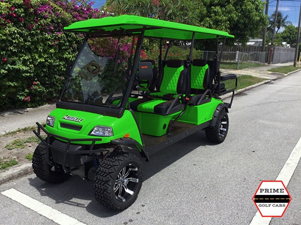 Green T-Sport 6 Passenger Lifted Golf Cart golf cart rental laguna woods, laguna woods golf cart rental
