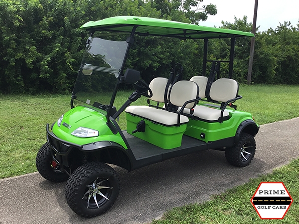 Light Green Advanced EV 4 Passenger Lifted Golf Cart golf cart rental laguna woods, laguna woods golf cart rental
