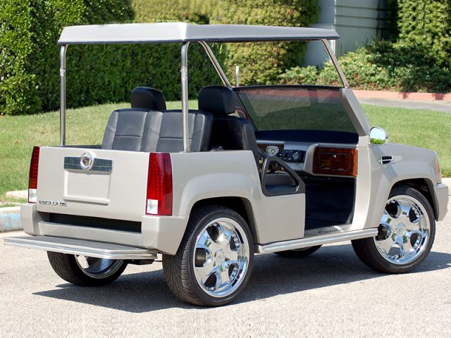 Silver Escalade Golf Cart affordable golf cart rental, golf cart rent laguna woods golf cart rental