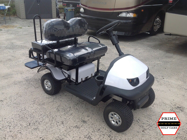 White Cricket RX5 Golf Cart affordable golf cart rental, golf cart rent laguna woods golf cart rental