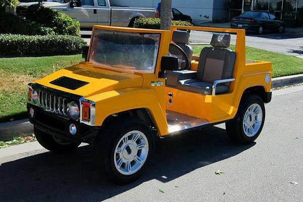 Yellow Hummer LSV Golf Cart affordable golf cart rental, golf cart rent laguna woods golf cart rental