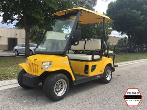 Yellow Tomberlin 4 Passenger Golf Cart golf cart rental laguna woods, laguna woods golf cart rental